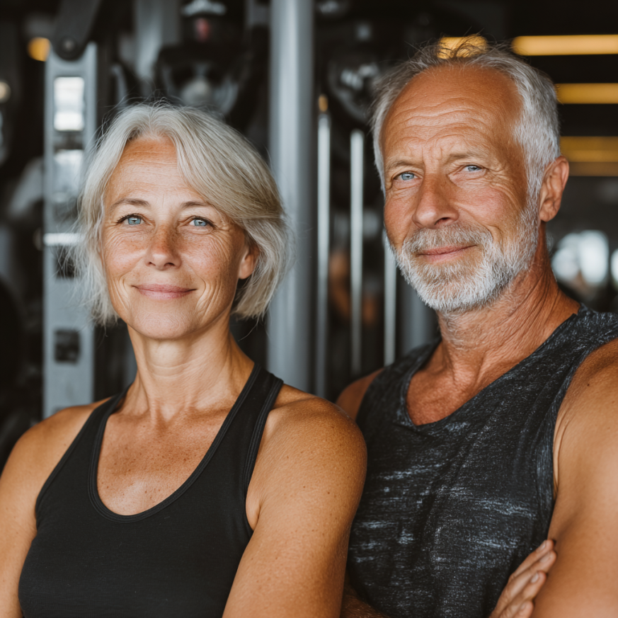 Щастливи участници в групова тренировка